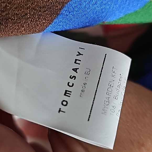 NWT TOMCSANYI ZIRC sleeveless stripe wide leg jumpsuit sz L sustainable Budapest - Picture 14 of 15